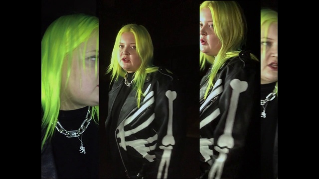 Video Reference N11: Hair, Green, Face, Black, Blond, Hairstyle, Darkness, Yellow, Fashion, Cool