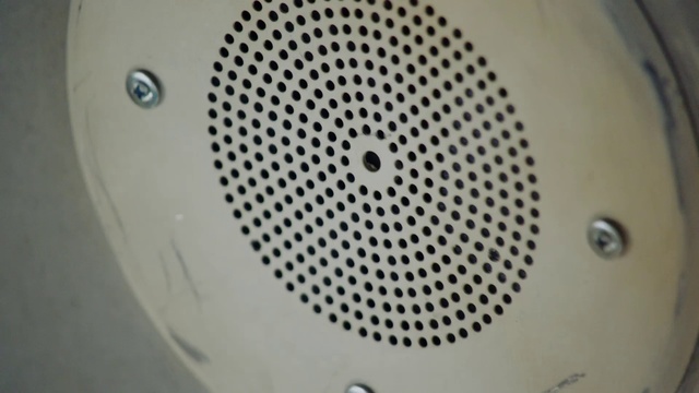 Video Reference N0: Product, Circle, Audio equipment, Technology, Electronic device, Smoke detector, Drain, Metal