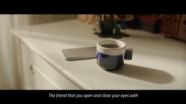 Video Reference N3: cup, coffee cup, cup, table, tableware, tap, ceramic, furniture, coffee