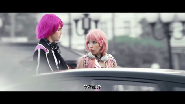 Video Reference N1: Pink, Anime, Photography, Costume, Scene, Hime cut, Smile, Person, Woman, Looking, Girl, Car, Holding, Riding, Young, Man, Street, Bus, Dog, Train, Standing, White, People, Human face, Screenshot, Cartoon, Text, Clothing