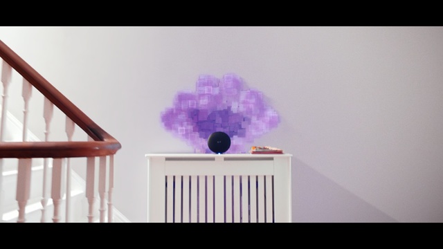 Video Reference N5: Violet, Purple, Room, Furniture, Material property, Table, Magenta, Ceiling, Person
