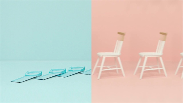 Video Reference N1: Chair, White, Furniture, Turquoise, Blue, Pink, Aqua, Table, Folding chair, Design