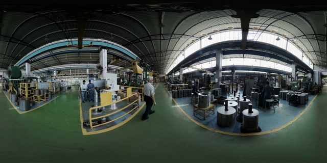 Video Reference N2: Building, Photography, Architecture, Panorama, Fisheye lens, Factory, Daylighting, Circle, Person