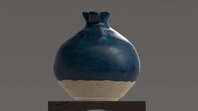 Video Reference N1: Vase, Ceramic, Blue, earthenware, Pottery, Artifact, Still life photography, Urn, Still life, Art