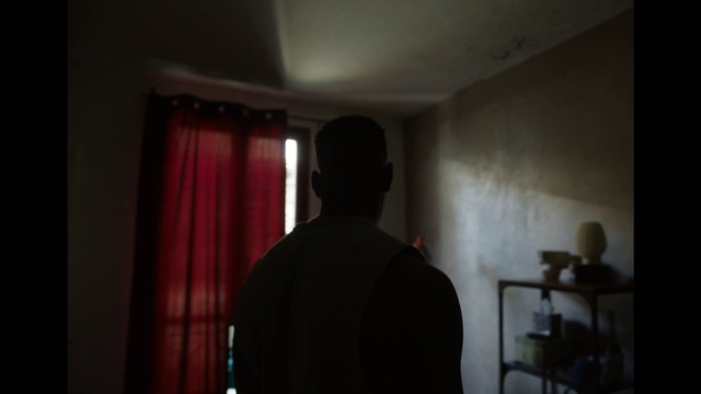 Video Reference N4: Photograph, Black, Darkness, Light, Red, Lighting, Room, Snapshot, Standing, Photography