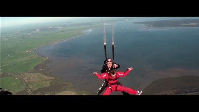 Video Reference N1: air sports, parachuting, parachute, extreme sport, sky, atmosphere, tandem skydiving, windsports, paragliding, adventure, Person