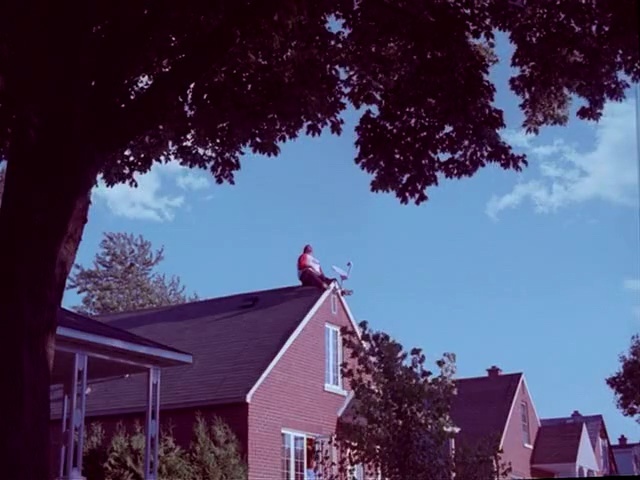 Video Reference N1: sky, tree, home, woody plant, house, cloud, residential area, purple, architecture, leaf