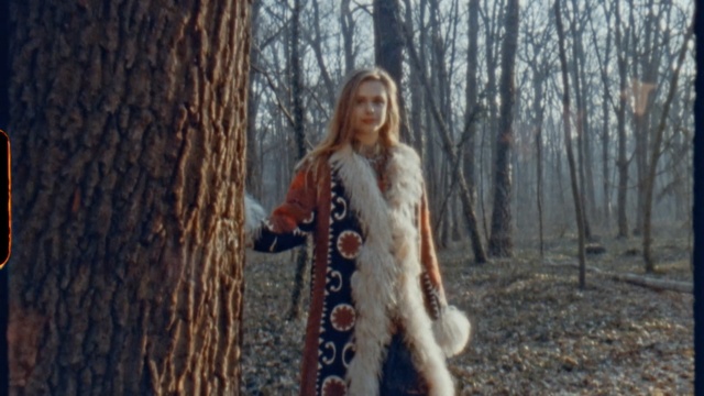 Video Reference N2: tree, girl, winter, fur, outerwear, forest, long hair, autumn, woodland, Person