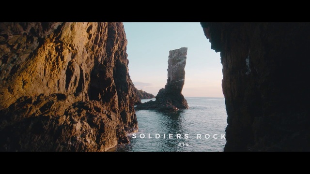 Video Reference N6: Rock, Cliff, Formation, Coastal and oceanic landforms, Sea, Coast, Natural landscape, Klippe, Stack, Water