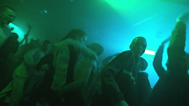 Video Reference N0: Green, Nightclub, Performance, Music venue, Event, Disco, Organism, Music, Party, Crowd