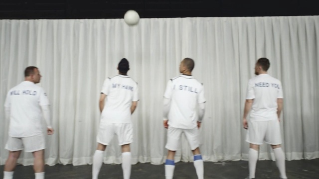 Video Reference N1: clothing, white, team, t shirt, sportswear, male, uniform, shoulder, outerwear, jersey, Person