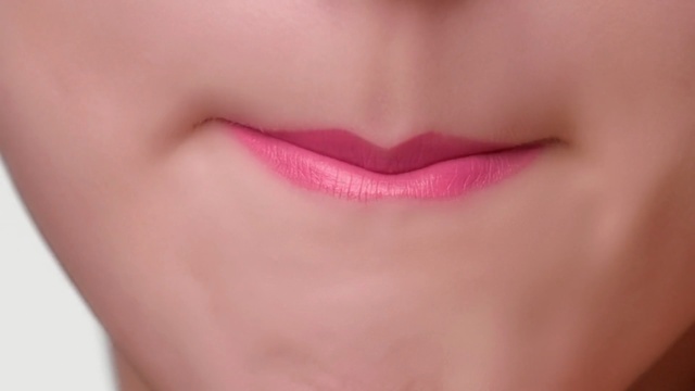 Video Reference N7: Lip, Face, Cheek, Skin, Pink, Chin, Nose, Close-up, Lipstick, Lip gloss