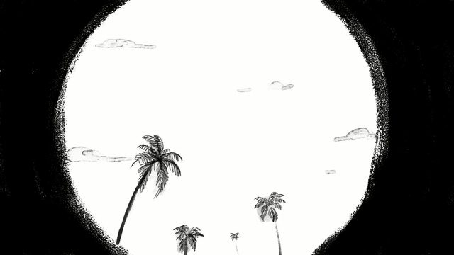 Video Reference N4: black, black and white, monochrome photography, sky, photography, monochrome, tree, atmosphere, circle, silhouette
