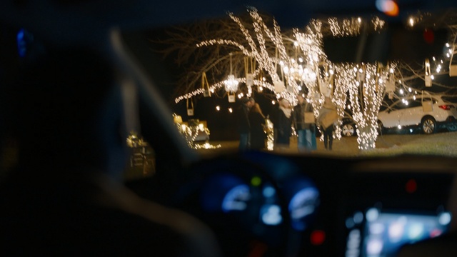 Video Reference N0: Light, Night, Lighting, Water, Driving, Auto part, Sky, Infrastructure, Windshield, Tree