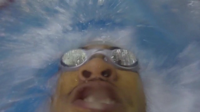 Video Reference N0: face, nose, head, sky, mouth, close up, water, marine mammal, organism, swimmer