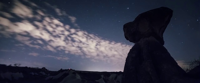 Video Reference N2: Sky, Cloud, Atmosphere, Star, Night, Rock, Darkness, Landscape, Space, Astronomical object
