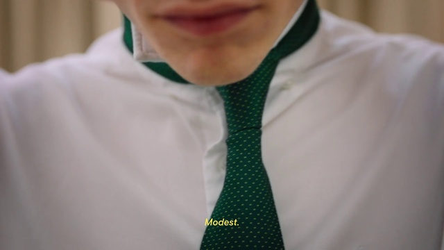 Video Reference N1: Tie, White, Green, Neck, Collar, Bow tie, Formal wear, Dress shirt, Shirt, Fashion accessory