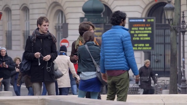 Video Reference N8: Pedestrian, Standing, Snapshot, Tourism, Photography, Jacket, Travel, Street