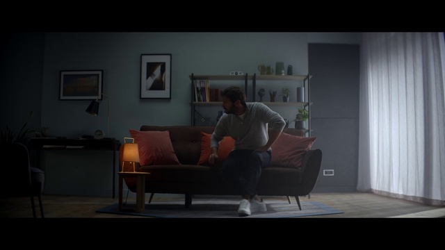 Video Reference N2: Couch, Black, Furniture, Room, Living room, Light, Sitting, Darkness, House, Sofa bed