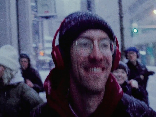Video Reference N1: People, Snow, Winter, Human, Fun, Knit cap, Cool, Smile, Beard, Facial hair, Person