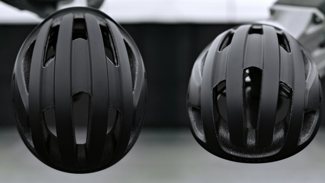 Video Reference N0: helmet, black and white, personal protective equipment, headgear, technology, bicycle helmet, sports equipment, automotive design, monochrome, bicycles equipment and supplies, Person