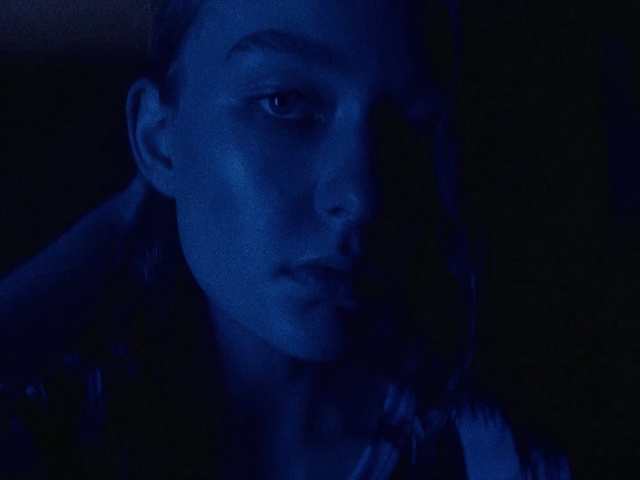 Video Reference N5: Blue, Face, Black, Darkness, Electric blue, Head, Light, Nose, Beauty, Cobalt blue, Person