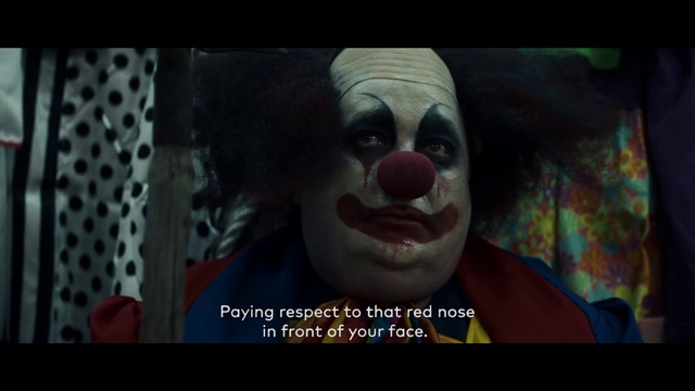Video Reference N1: Clown, Entertainment, Performing arts, Movie, Screenshot, Fictional character, Fiction, Photo caption, Animation, Smile