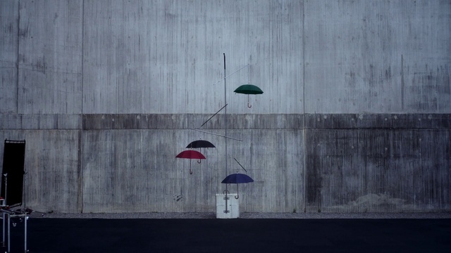 Video Reference N5: Wall, Red, Sky, Parachute, Wood, Line, Umbrella, Organism, Rain, Concrete