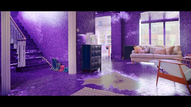 Video Reference N4: Violet, Purple, Room, Wall, Interior design, Sky, Furniture, Design, Living room, Screenshot