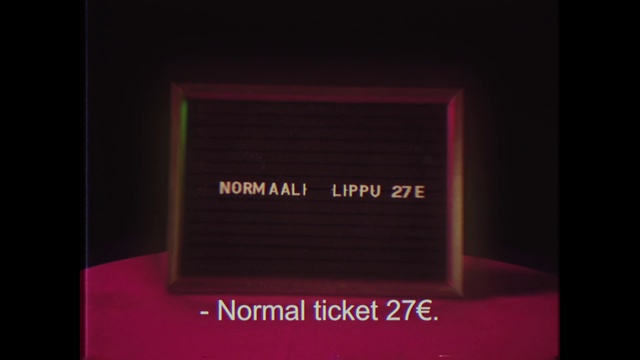 Video Reference N1: Text, Light, Magenta, Lighting, Font, Darkness, Room, Photography, Stage, Display device