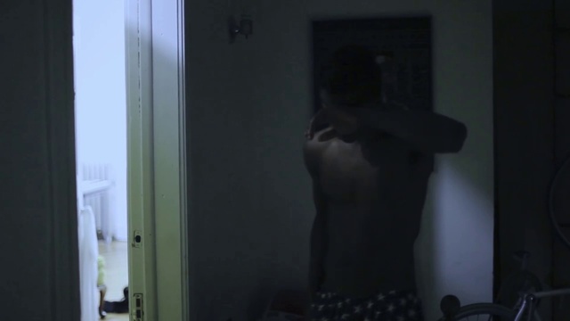 Video Reference N0: Black, Standing, Shoulder, Muscle, Male, Arm, Room, Barechested, Window, Human body
