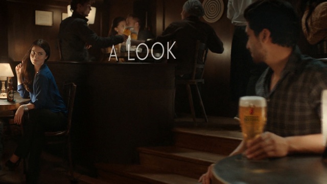 Video Reference N0: conversation, bar, drink, darkness, restaurant, Person