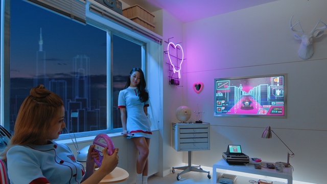 Video Reference N0: Pink, Room, Interior design, House, Furniture, Electronic device, Vacation, Building, Magenta, Child