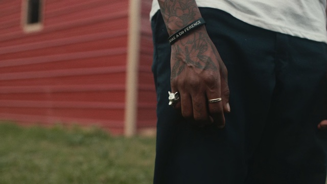 Video Reference N2: Hand, Leather, Arm, Street fashion, Wrist, Finger, Fashion accessory, Photography, Gesture, Tattoo
