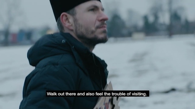 Video Reference N4: Winter, Snow, Freezing, Beard, Facial hair, Human, Jacket, Photography, Fun, Outerwear, Person, Outdoor, Man, Building, Looking, Street, Holding, Standing, Wearing, City, Water, Red, Sign, Umbrella, Phone, Shirt, Bird, Rain, White, Game, Beach, Human face, Text, Clothing, Screenshot, Day