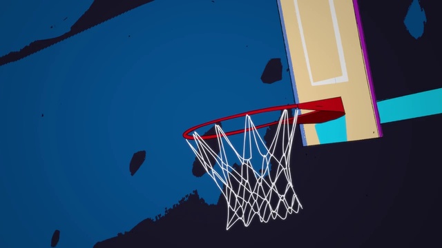 Video Reference N10: Basketball hoop, Basketball, Blue, Basketball court, Streetball, Illustration, Font, Graphic design, Basketball moves, Team sport