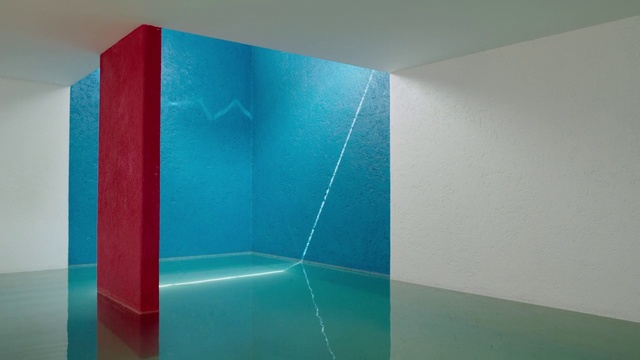 Video Reference N6: Blue, Turquoise, Aqua, Wall, Ceiling, Glass, Room, Architecture, Rectangle, Floor