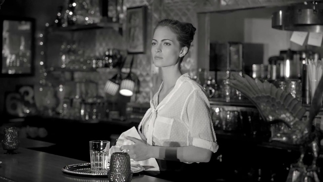 Video Reference N2: Photograph, Black-and-white, Monochrome photography, Monochrome, Snapshot, Bartender, Photography, Bar, Drink, Dress