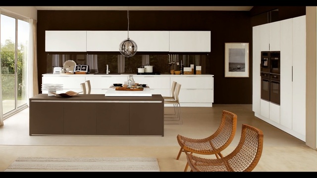 Video Reference N0: kitchen, interior design, furniture, cuisine classique, cabinetry, floor, angle, countertop, flooring, table