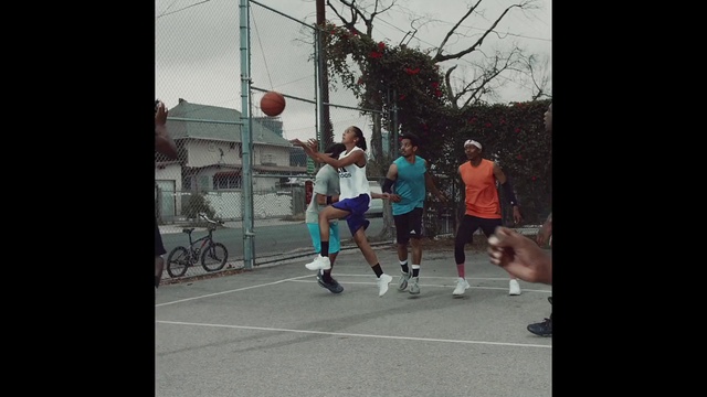 Video Reference N0: Basketball, Streetball, Snapshot, Sports, Basketball court, Recreation, Fun, Tree, Running, 3x3 (basketball), Person