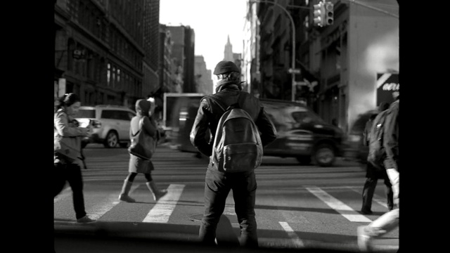 Video Reference N1: white, black, photograph, road, street, black and white, urban area, infrastructure, monochrome photography, pedestrian