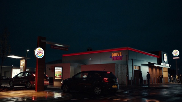 Video Reference N1: Filling station, Night, Gasoline, Building, Vehicle, Car, Business, Mid-size car, Midnight, Subcompact car, Person