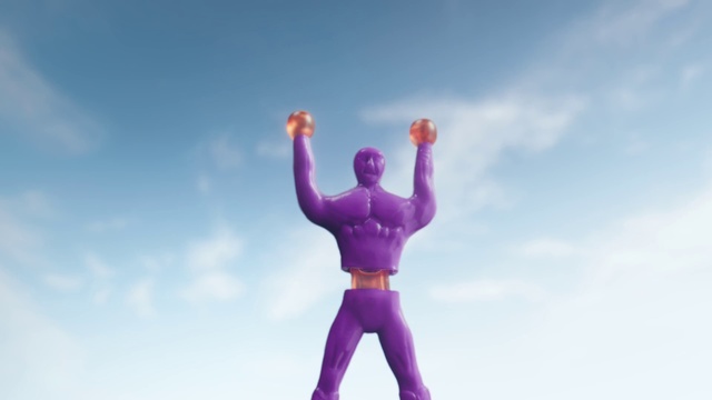 Video Reference N1: Purple, Arm, Violet, Standing, Sky, Muscle, Fun, Balance, Happy, Gesture