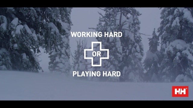 Video Reference N1: snow, winter, geological phenomenon, tree, atmosphere, screenshot, freezing, sky, font, advertising, Person