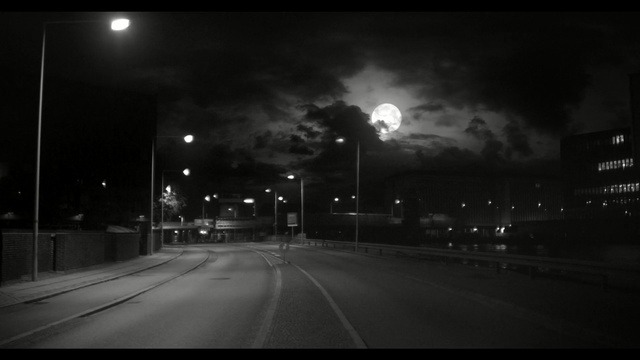 Video Reference N2: night, black, white, sky, black and white, atmosphere, street light, road, infrastructure, darkness