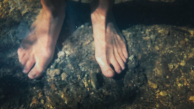 Video Reference N2: Hand, Leg, Barefoot, Water, Tree, Foot, Sky, Human body, Rock, Finger, Person