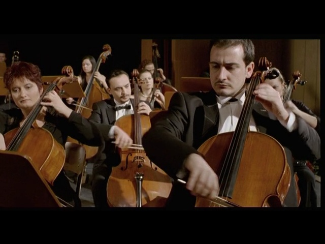 Video Reference N7: String instrument, Music, Musical instrument, String instrument, Violin family, Classical music, Bowed string instrument, Bass violin, Cellist, Orchestra, Person