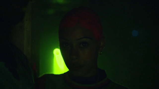 Video Reference N3: Green, Face, Light, Head, Yellow, Night, Darkness, Fun, Photography, Midnight