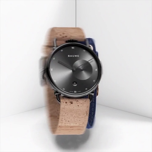Video Reference N1: Watch, Analog watch, Watch accessory, Strap, Tan, Brown, Fashion accessory, Beige, Jewellery, Material property, Thing, Object, Indoor, Sitting, Table, Clock, Small, White, Black, Pair, Counter, Desk, Water