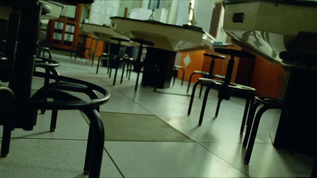 Video Reference N1: Table, Building, Chair, Wood, Flooring, Bar stool, Floor, Hardwood, Urban design, Glass